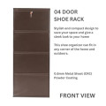 Barcelona Wall Mounted Shoe Rack (Brown) - front_view