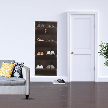Barcelona Wall Mounted Shoe Rack (Brown)