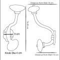 Ivory Melon Wall Hook pack of 25 - left_view