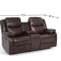 Orleans Manual 2 Seater Recliner - left_view