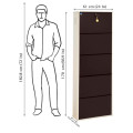 Sapa Powder Coated Infinity 5 Door Steel Shoe Rack - rear_view