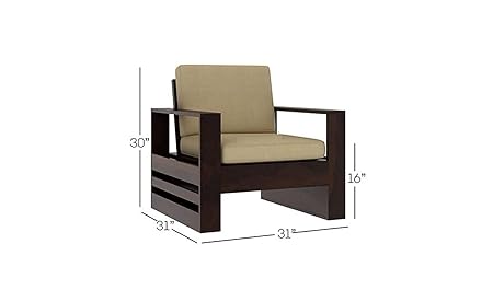 Hugo Wooden 5 Seater Sofa Set - top_view