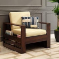 Hugo Wooden 5 Seater Sofa Set - left_view