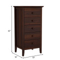 Solid Sheesham Wood Chest Of Drawers (Walnut) - top_view