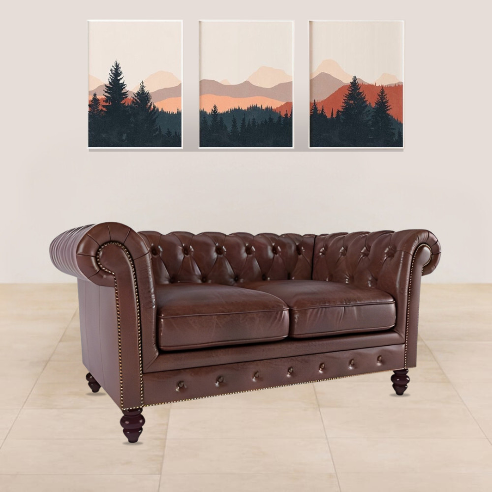 Sapa 2 Seater Leather finish Rexine Sofa - photo