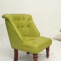 Premium Green Lounge Leatherette Chair - front_view