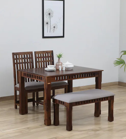 Foster Sheesham Wood 4 Seater Dining Set