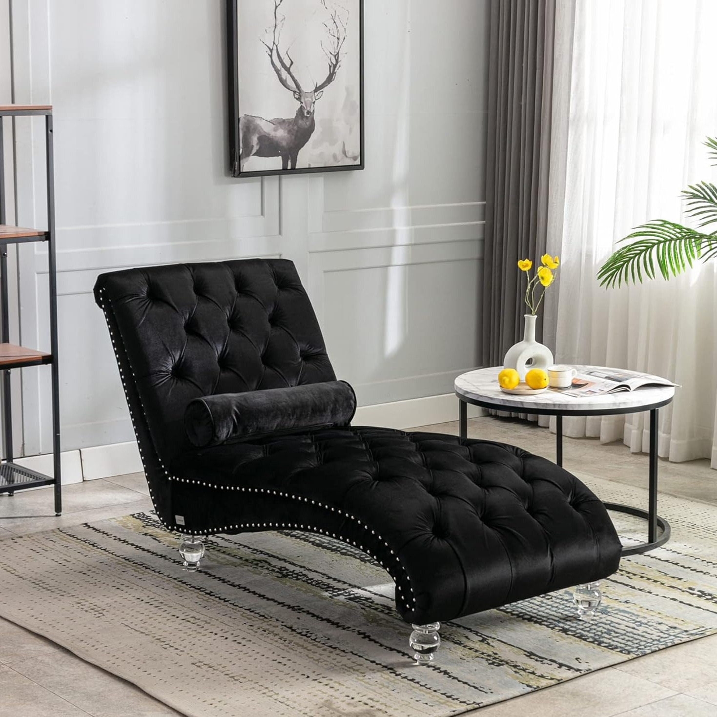 Chaise Lounge Chair With Toss Pillow