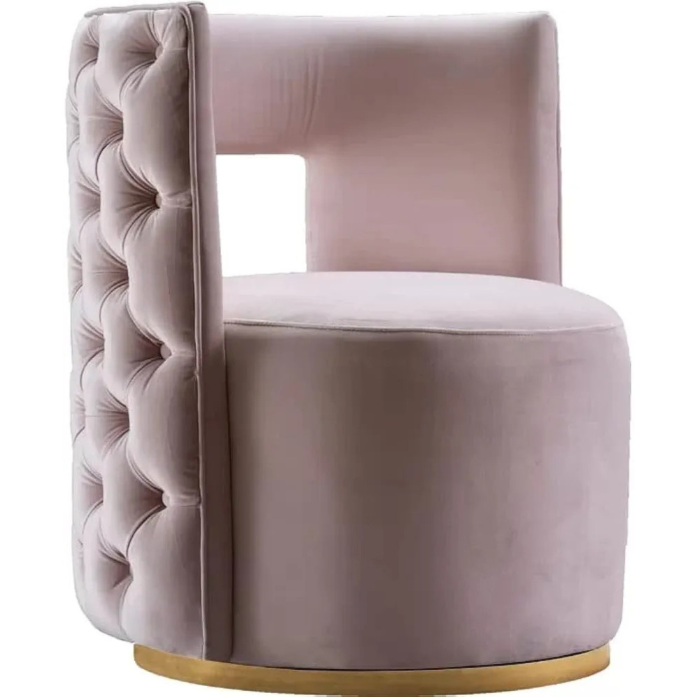 Tufted Swivel Club Chair - right_view