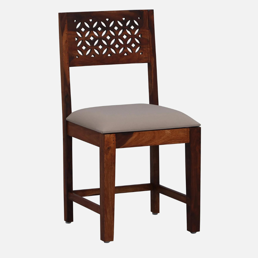 4 Seater Dining Set In Honey Oak Finish - front_view