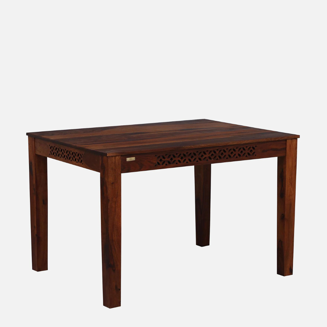 4 Seater Dining Set In Honey Oak Finish