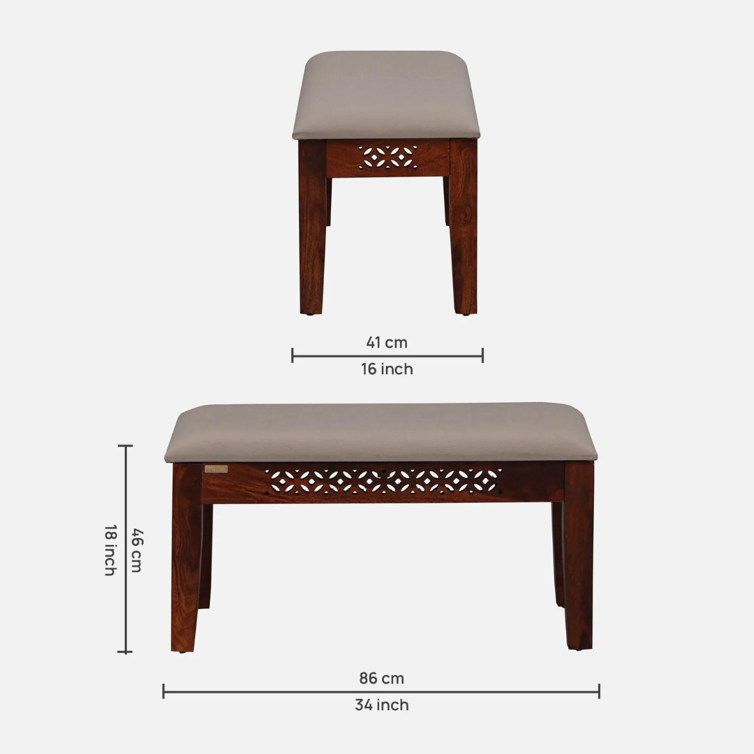 4 Seater Dining Set In Honey Oak Finish