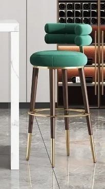 Anthrax Luxurious Velvet Upholstery Bar Stool