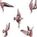 Bristol Copper Aluminium Decorative Birds Set of 5 - top_view