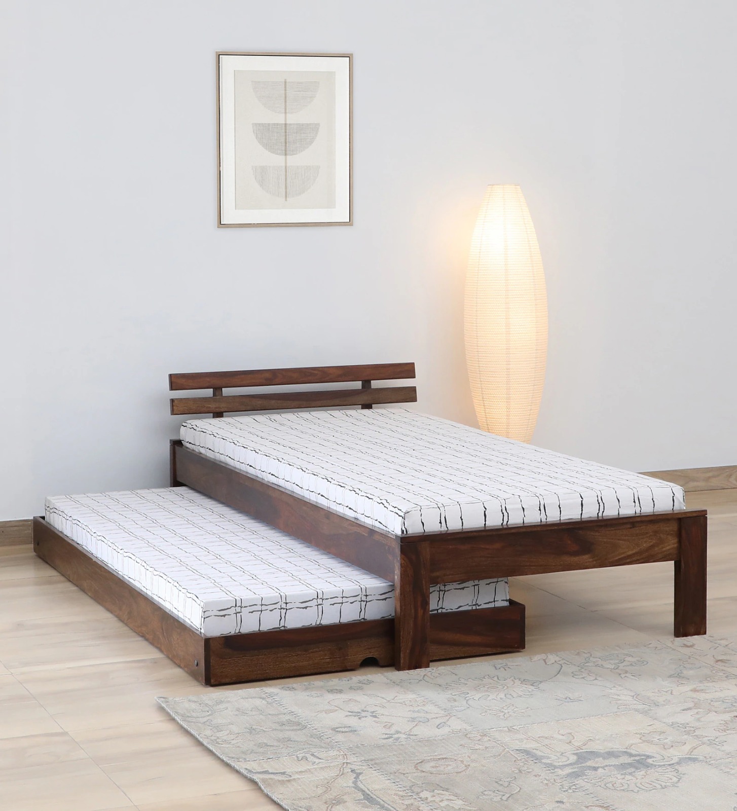 Pure Sheesham Wooden Single Bed