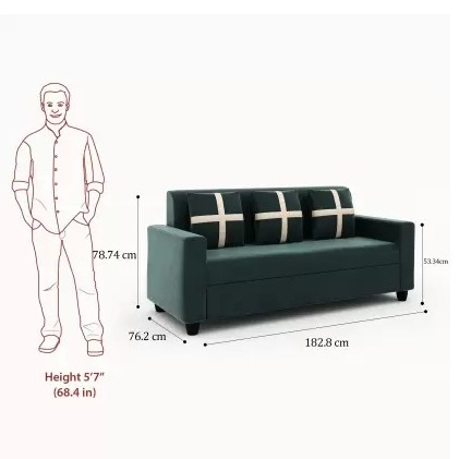 Neoxy Wood fabric 3+1+1 sofa set