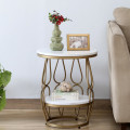 Ally Metal End Table In Gold Finish - photo