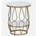 Ally Metal End Table In Gold Finish - front_view