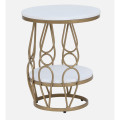 Ally Metal End Table In Gold Finish - rear_view