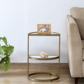 Insignia Metal End Table In Gold Finish - photo