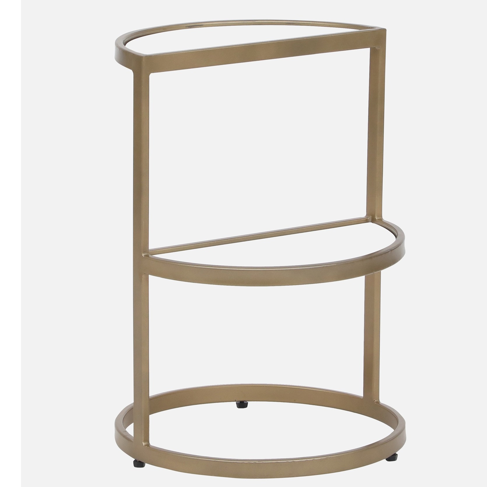 Insignia Metal End Table In Gold Finish - front_view