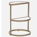Insignia Metal End Table In Gold Finish - front_view