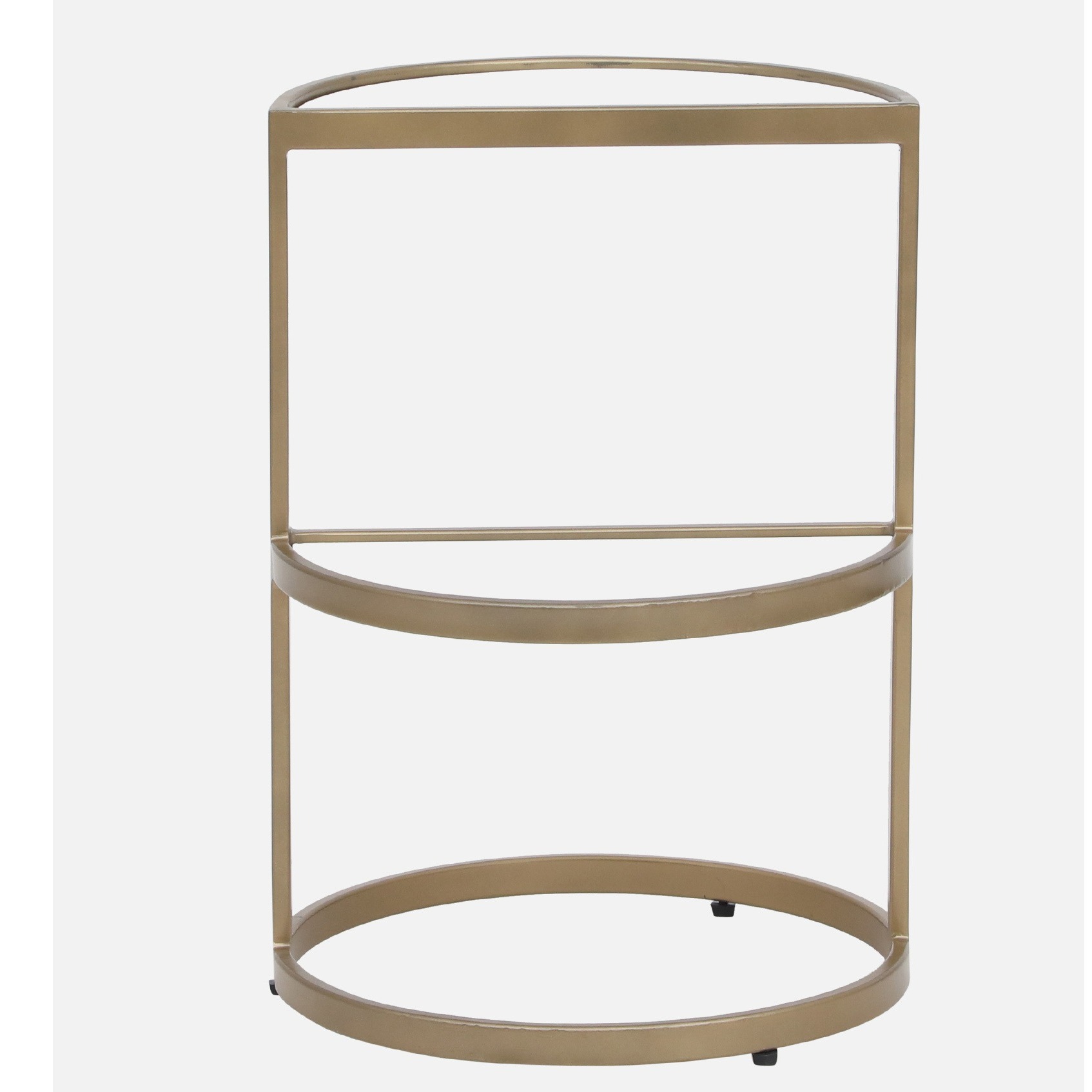 Insignia Metal End Table In Gold Finish