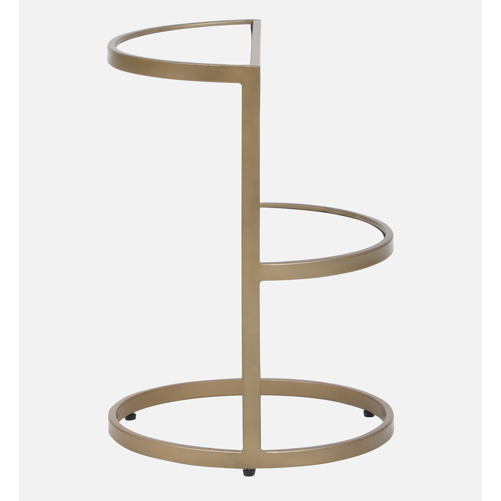 Insignia Metal End Table In Gold Finish