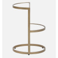 Insignia Metal End Table In Gold Finish - rear_view