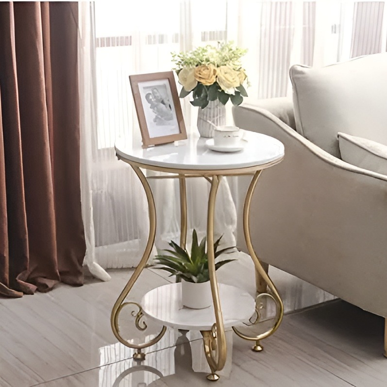 Round Modern Side Table - rear_view