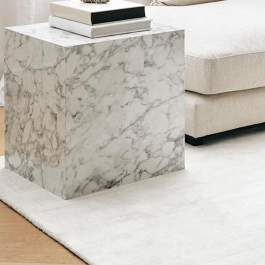 Barcelona End Table in White Finish