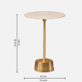 Bristol End Table In White & Gold Colour - top_view