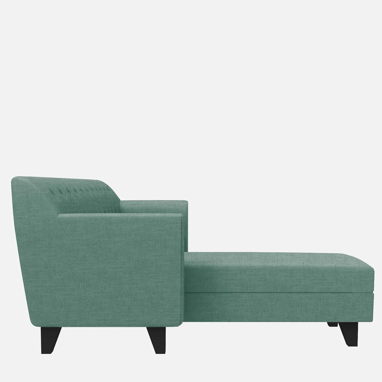 Jack | Velvet LHS Sectional Sofa in Green Color