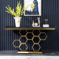 Aryo Modern Black Marble consoleTable - photo