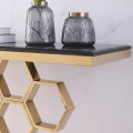 Aryo Modern Black Marble consoleTable - top_view