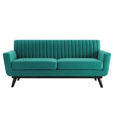 Astra Three seater wooden sofa in Green Color