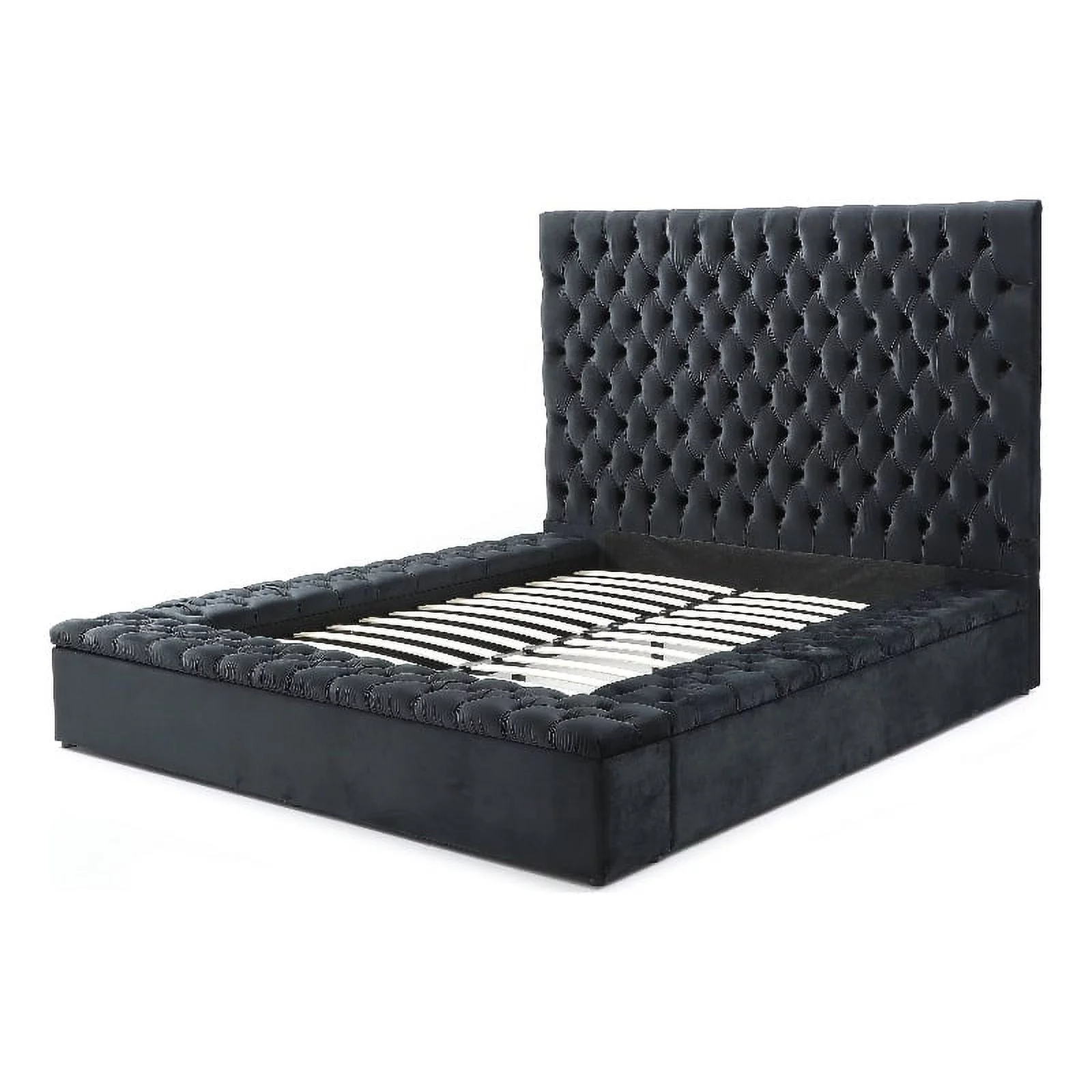 Advin wooden Hydraulic king size bed - rear_view