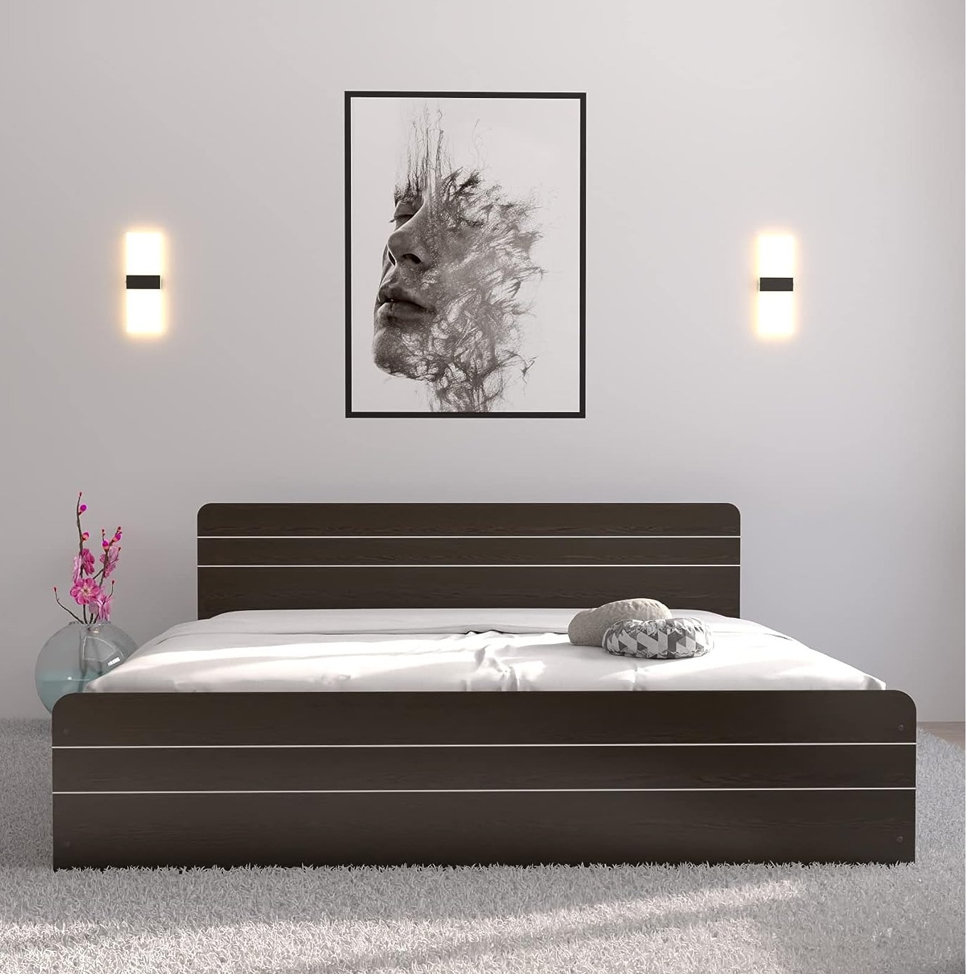 COLUMBIAN | Queen Size Engineered Wood Box Bed