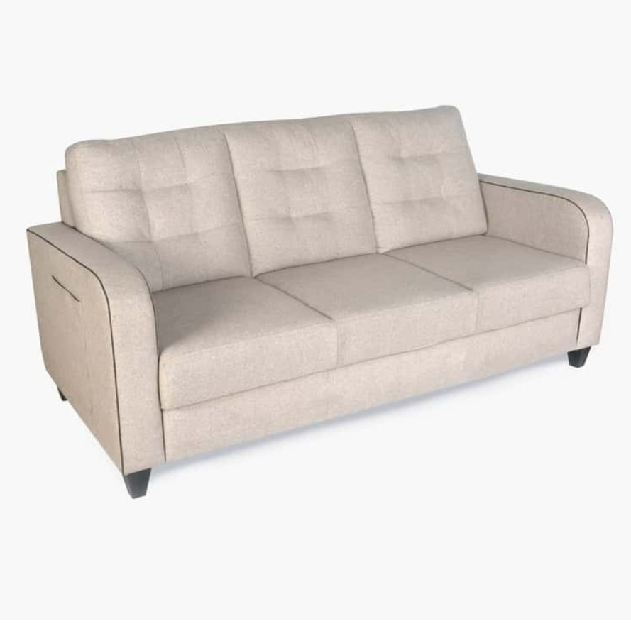 Kim Modern Leather Sofa Set( 3+1+1) in Beige colour