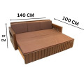 Bedford Sofa Cum Bed In Brown - top_view