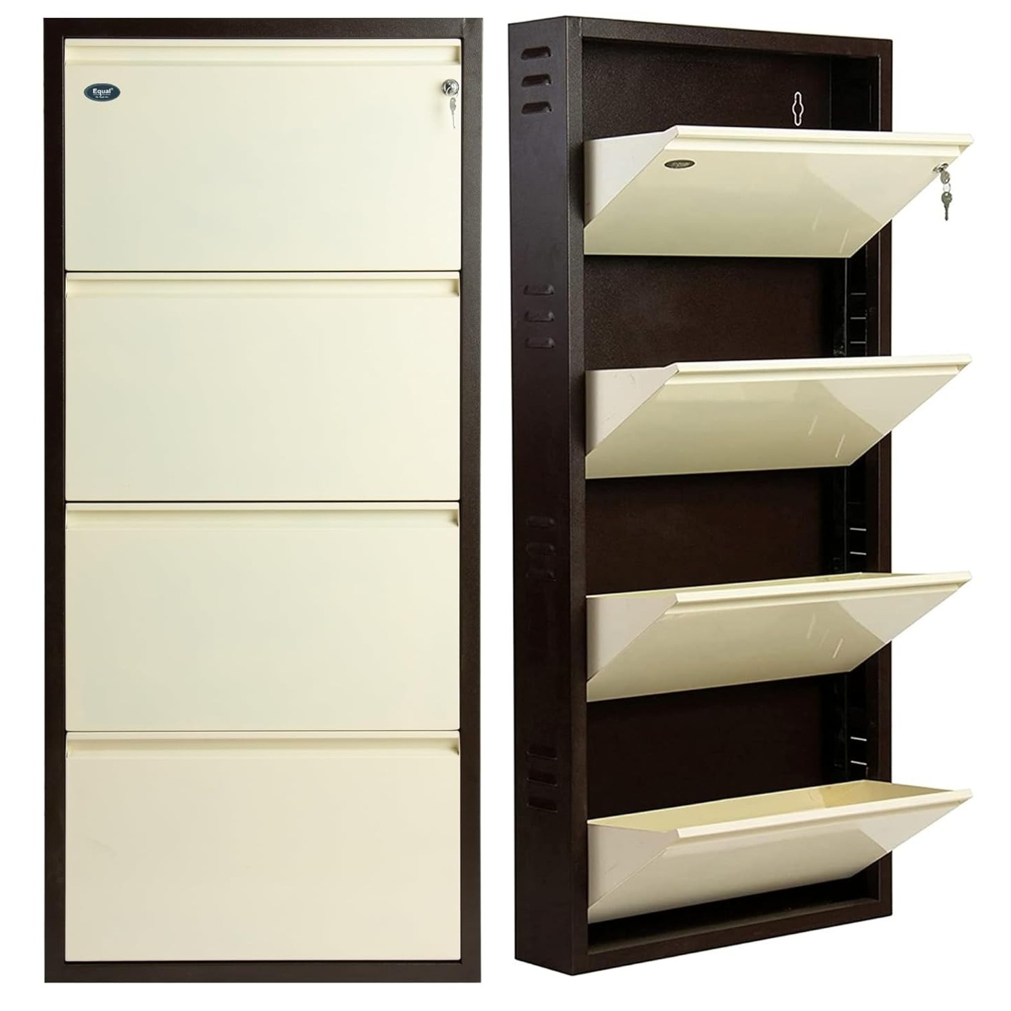 4 Door Wall Mounted Shoe Rack