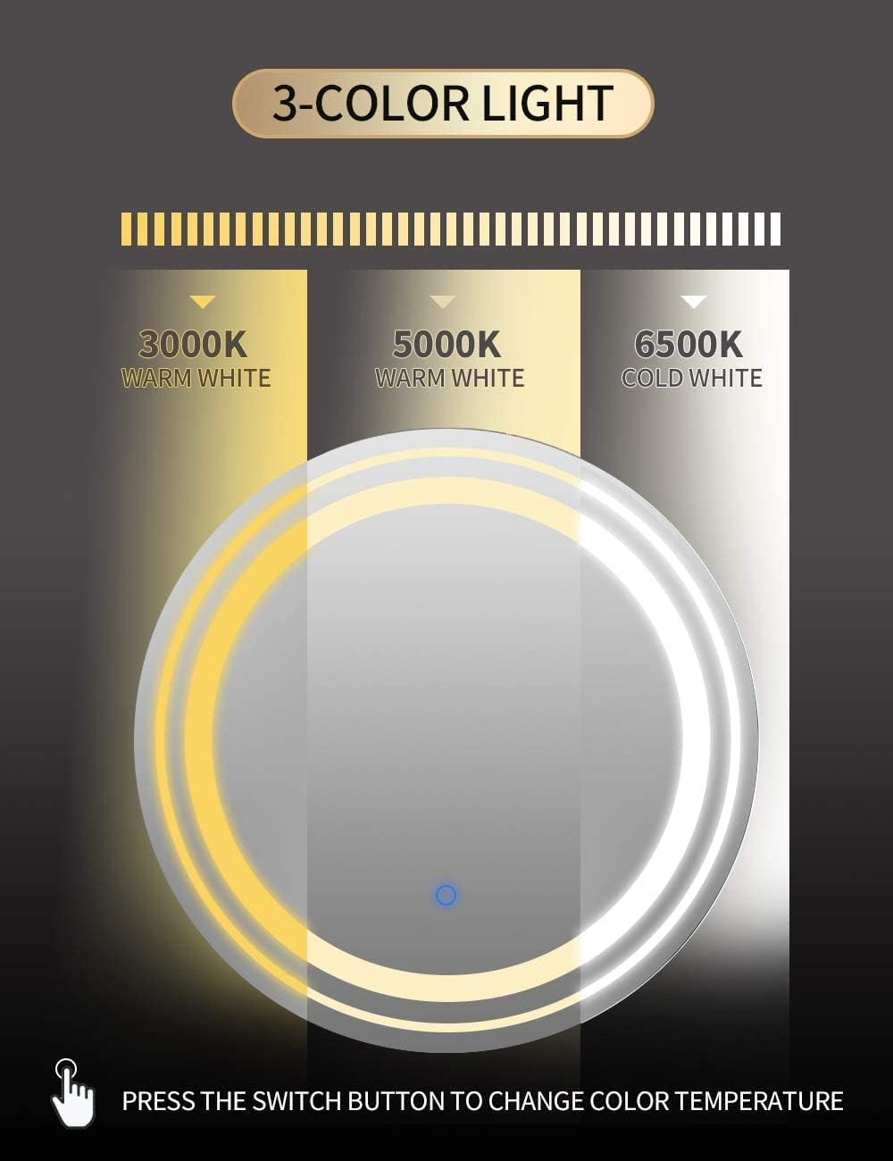 Led Mirror With Touch Sensor