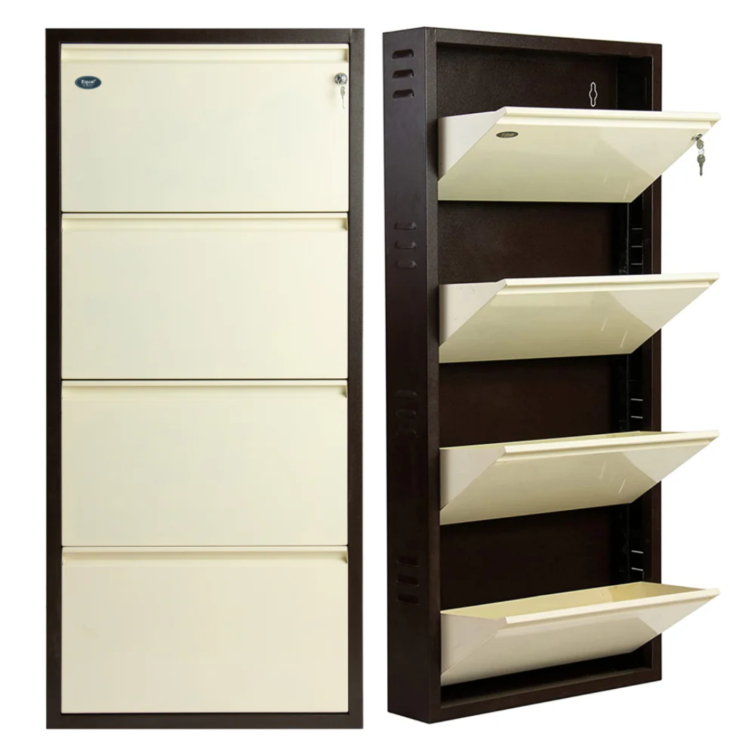 4 Door Wall Mounted Shoe Rack