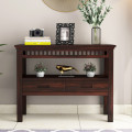 Cocobolo Console Table With Storage - front_view