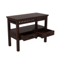 Cocobolo Console Table With Storage - rear_view