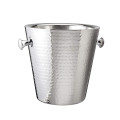 Hammered Ridge Stainless Steel Champagne Bucket - rear_view