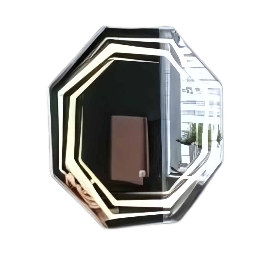 LED Octagon  Wall Mirror in Yellow Colour