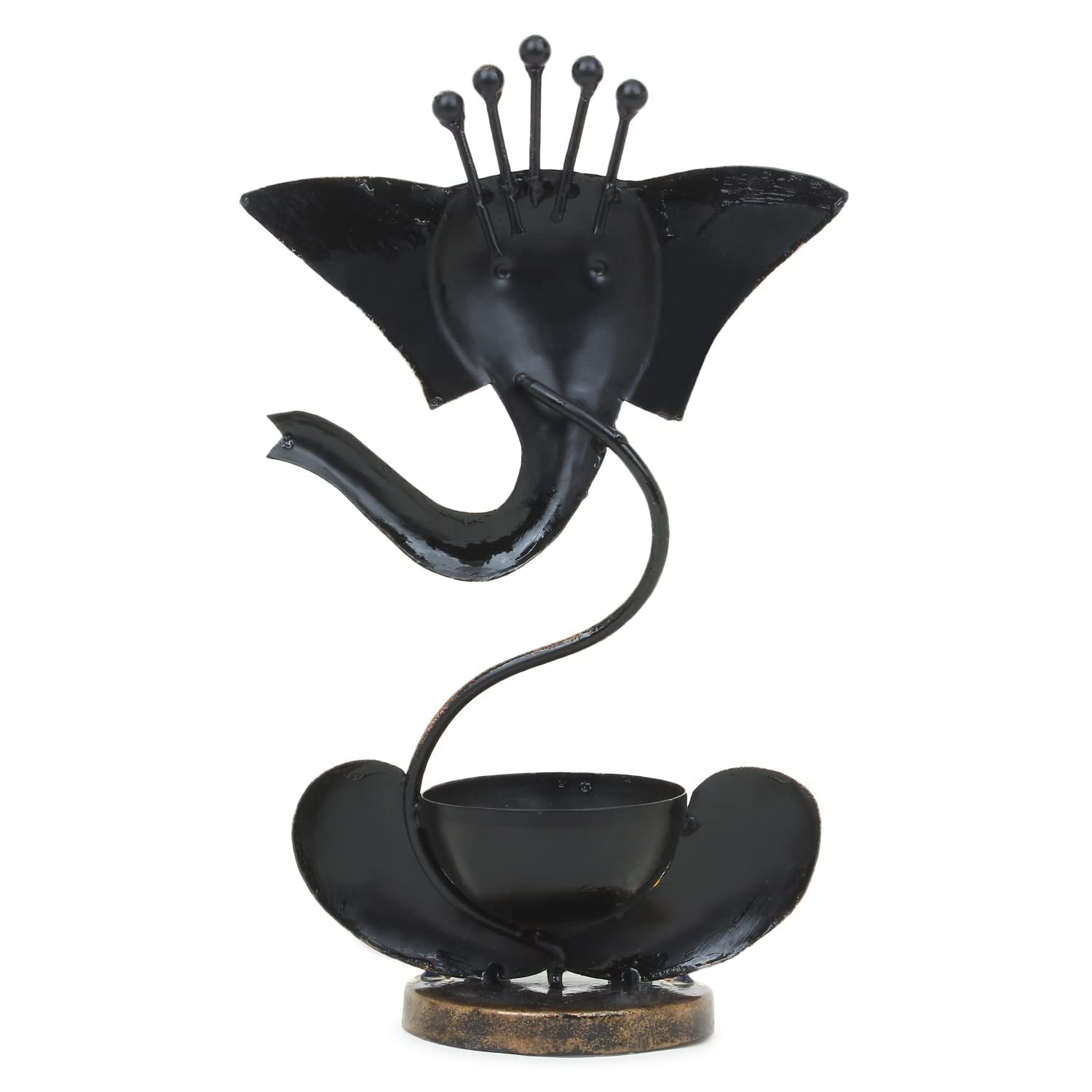 Lord Ganesh Iron Painted Tea Light