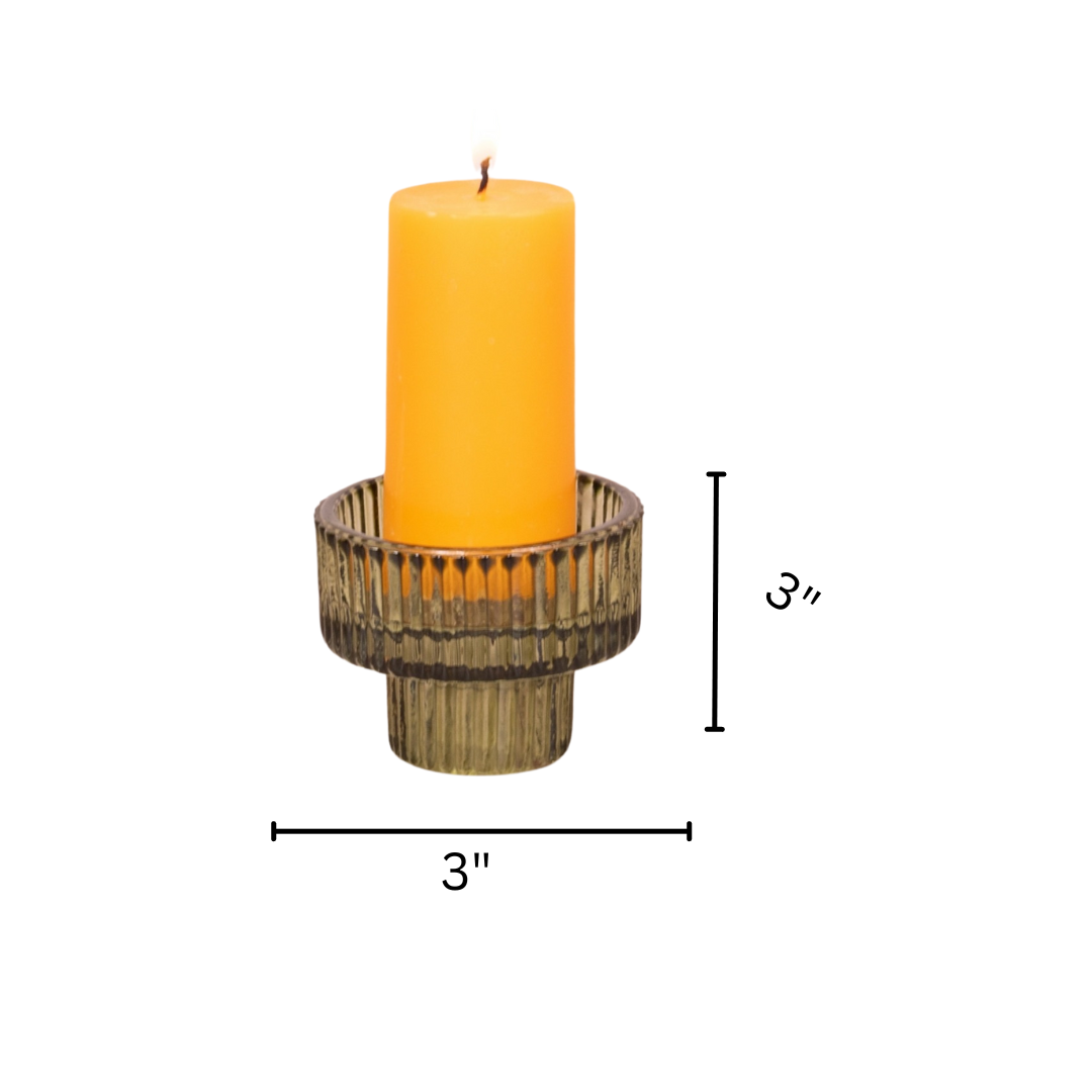 Olen glass candle holder - rear_view