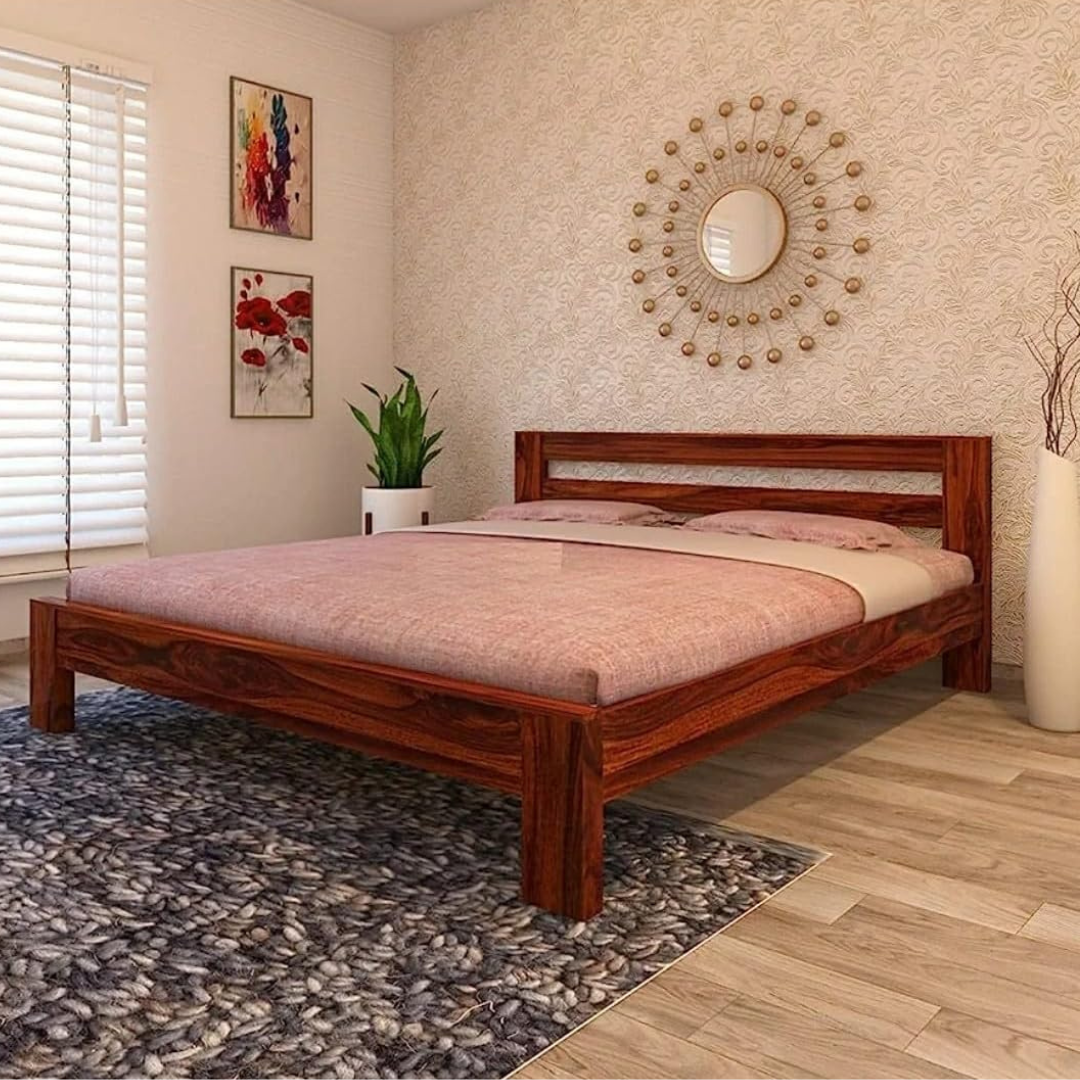 Morgen King Size Bed In Sheesham Wood